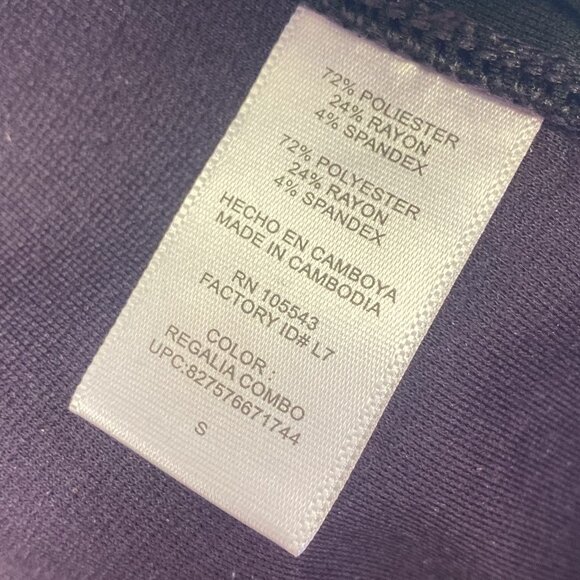 Women's Daisy Fuentes Knit Sweater Dress Deep Purple Black Small - Picture 8 of 10